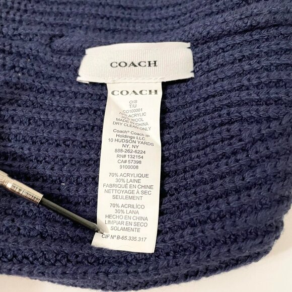 Coach Patch Beanie Hat Blue - Picture 11 of 14